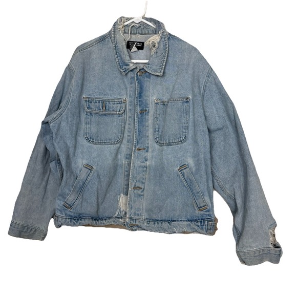Vintage 80s 90s Polo Ralph Lauren Jean Jacket Adult Large Blue Denim Trucker XL - Picture 1 of 11